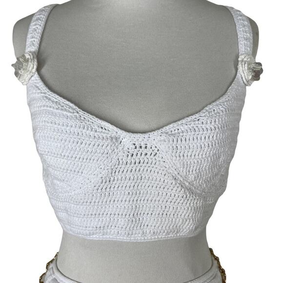 NWOT Maiyo Daisy High Waisted Bikini Set in White - Picture 7 of 13